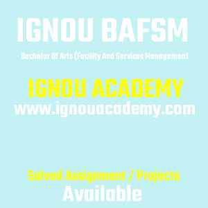 IGNOU BAFSM SOLVED ASSIGNMENT 2025 2026